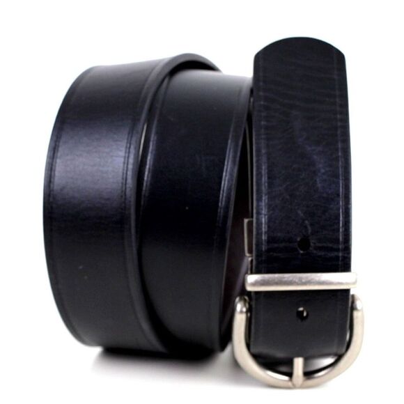 Fossil BLACK BROWN GENUINE LEATHER 1 3/4"Wd CASUAL DRESS REVERSIBLE BELT L (25M - Picture 1 of 16